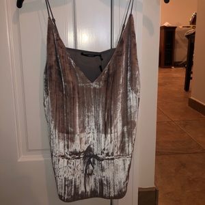 J Brand grey velvet and silk camisole